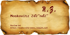 Moskovitz Zénó névjegykártya